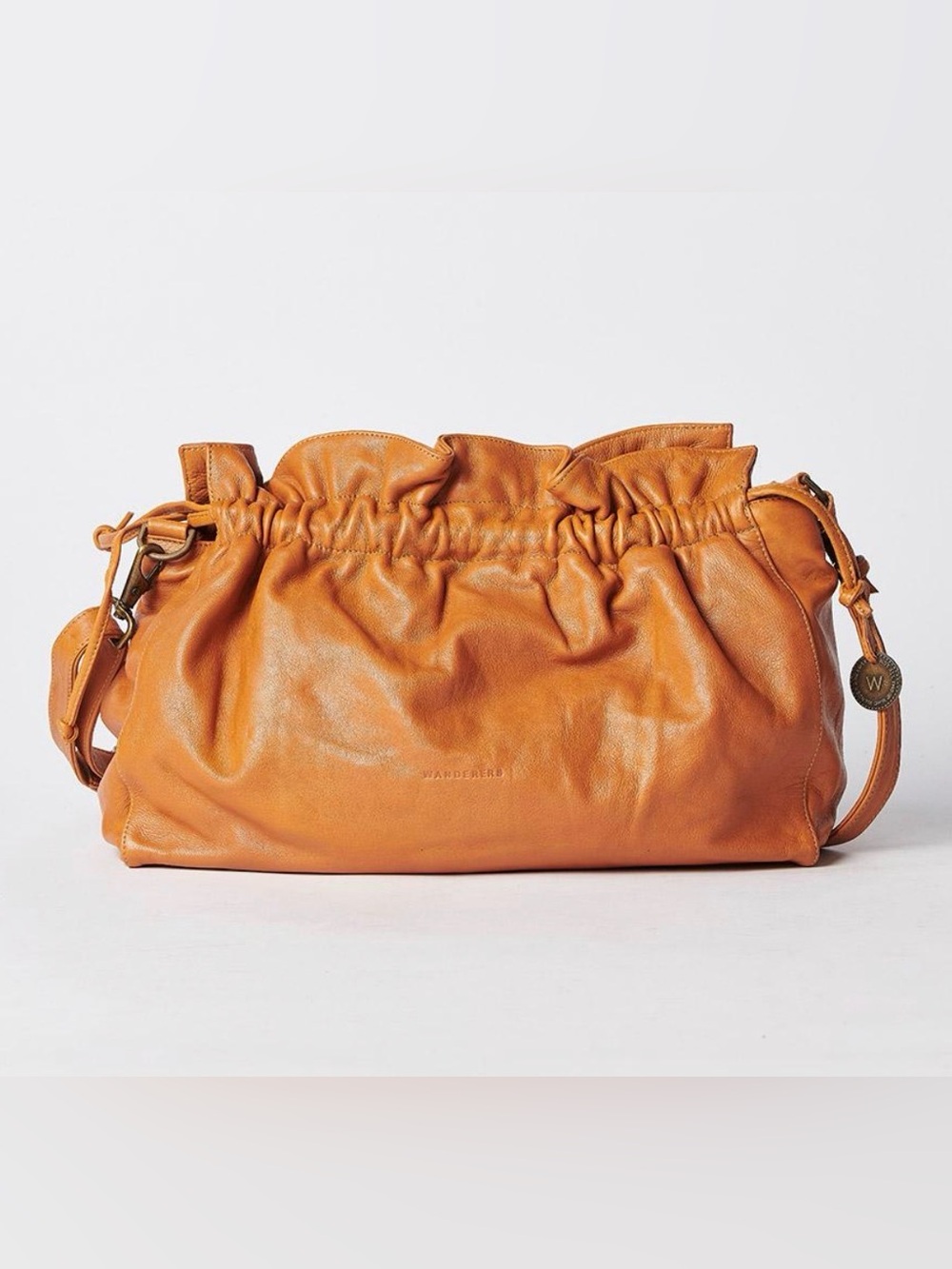WANDERERS TRAVEL CO. MARLEY LEATHER HANDBAG BAG TAN